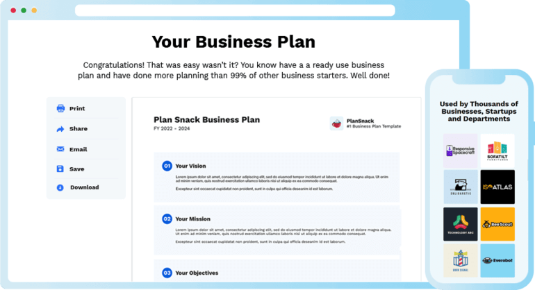 simple free business plan software