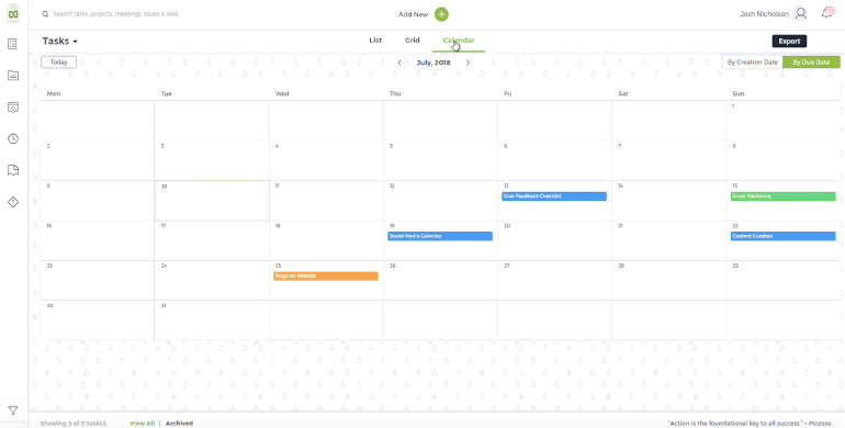 nTask Calendar Software