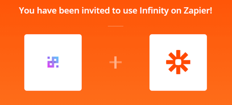 Invitation to Use Infinity on Zapier