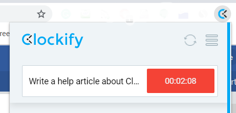 Clockify Extension