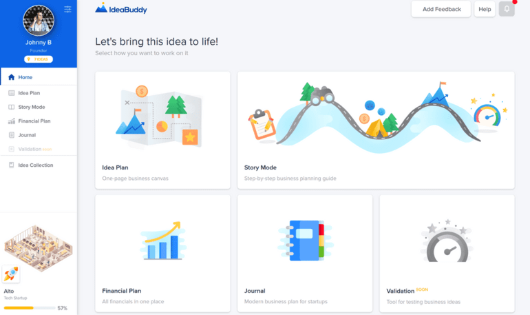 ideabuddy business plan software