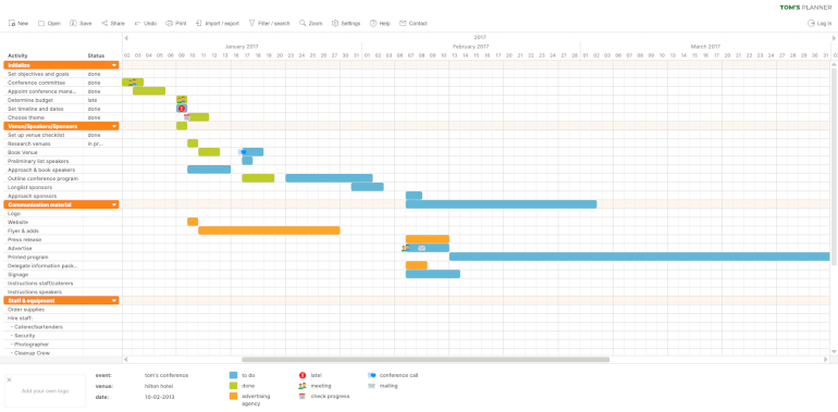 gantt chart maker with months